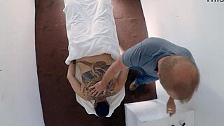 Raven Grey receives a relaxing massage session