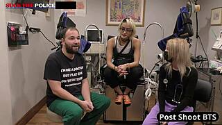 channy crossfire chokes on cop blowjob in latex 😏