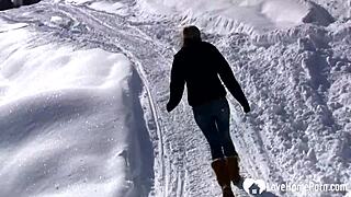 Hot stepmom shows tits and pees!