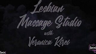 Brunette masseuse licks pussy and ass teasingly