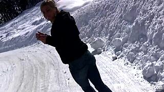 Hot stepmom shows tits and pees!