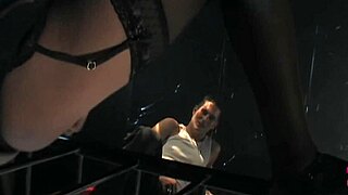 stunning babe in lingerie gives blowjob and rides hard