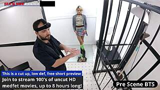 channy crossfire chokes on cop blowjob in latex 😏