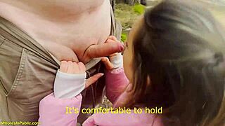 Flexible girl in spandex leggings gets roughly banged in public, facial on big tits 😈