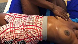 Pornstar Gives Passionate Breast Massage With Moaning