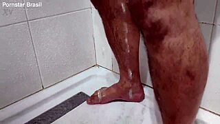 Brazilian pornstar jerks huge cock to cum