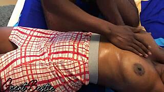 Pornstar Gives Passionate Breast Massage With Moaning