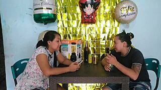 I prepared a nice surprise for my latina lover and she gave me a good fuck in return