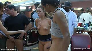 Blonde Spinner Double Penetration Public Fuck