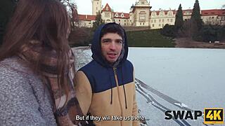 Swap4k Sunday Walk Leads To Hot Girl Threesome In Bed