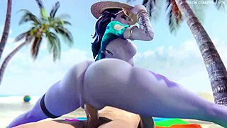 Widowmaker's big ass on the beach