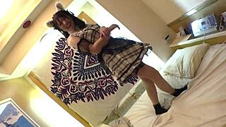 kemomimi concafe girl hikari 19 gets creampie sex with fat customer