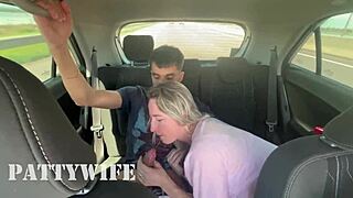 While Husband Drives I Fuck Another In Car!