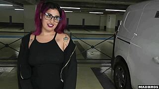 Curvy Chilean Teen Bent Over In Public Parking Lot