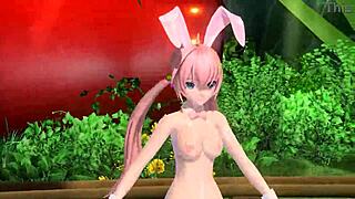 Megurine Luka in Full Nude Bunny Costume.