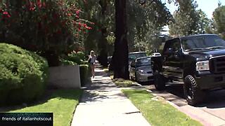 Gorgeous blonde girl licks and rides huge cock in cowgirl until cumming