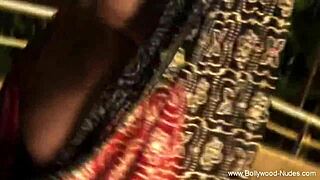 Bollywood naked babe dances EROTICALLY, teasing nude with softcore moves.