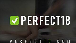 Eliz Benson Bends Over, Spreading Her Big Pussy Lips