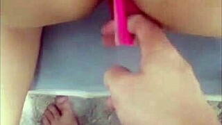 wife does striptease for amateur couple in bedroom