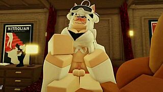 Roblox whore gives boob job and rides dick