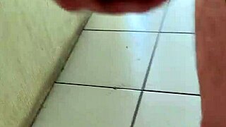 Dick flash with big cum load risking neighbors on stairs