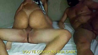 SUBTITLED REAL HOMEMADE THREESOME REAL CUCKOLD PLEASURE HUSBAND SHARING HER WIFE WITH A FRIEND