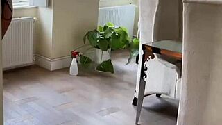 Pov double blowjob with hot brunette teen and milf swapping cum