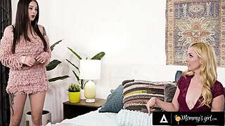 Pretty maddy may learns masturbation from stepmom