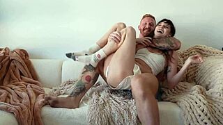 roommate deepthroats cock instead of watching tv