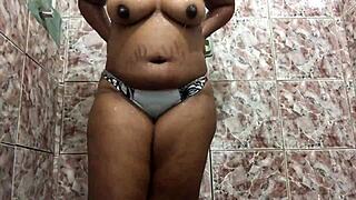 Shaved pussy with plump lips, big ass, and tits ready for licking