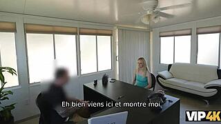 Horny vip4k agent tells pretty client to fulfill his dirty desires.