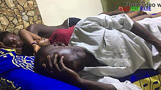 Mature threesome fucked on family bed