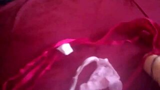 I watch my cousin use the vibrator outdoors.