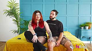 i'm introducing my boyfriend to my hot bbw redhead friend before we all bang in rough sex