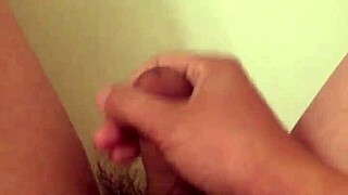 relaxing wank in the bathtub by the pool.