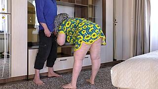 nice mature woman enjoys a gentle anal massage