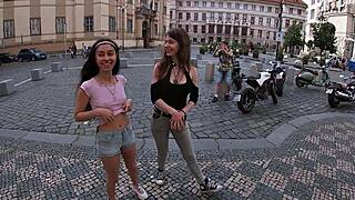 Skinny Teen 18+ Shows Extreme Public Nudity In Prague, Interviewed By Andrea Diprè