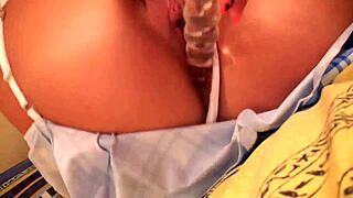 ekaterina glascov with huge ass enjoys intense pussy masturbation