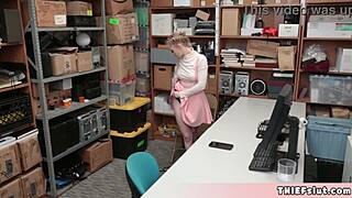 Oh No! Reverend's Petite Blonde Assistant Caught Shoplifting, Her TIGHT PUSSY Gets PUNISHED FUCK!
