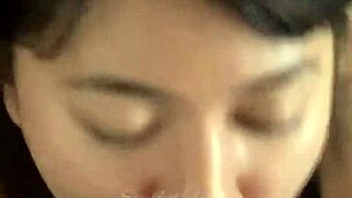 Asian Woman Sloppily Gazes At Big Black Cock