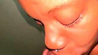 Big black on ebony amateur's face in POV with amateurs, black, and monster