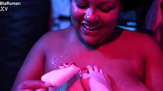 Cutie Piie Gags on Popsicle While Rubbing Feet!