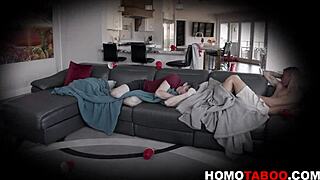 Hangovered stepbrothers don't remember fucking each other in taboo fantasy