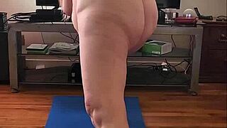 good naked yoga to jerk off to with big tits and pussy