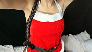 this christmas, the maid does face sitting with her wet pussy