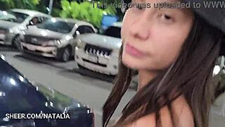 i meet my cute ex-girlfriend at the market and pay her bill for bent over pussy sex