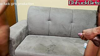 Big ass ebony chubby girl got doggystyled on the sofa 😍