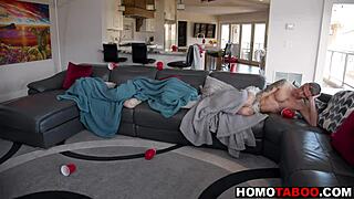 Hangovered stepbrothers don't remember fucking each other in taboo fantasy