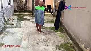 Ebony Wife Cheats with Wet Pussy Creampie, Dripping Big Ass Fucked