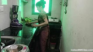 Indian couple fucking in kitchen